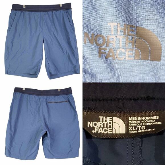 The North Face Shorts Mens Size XL Blue Athletic Hiking Nylon Drawstring - Picture 1 of 11